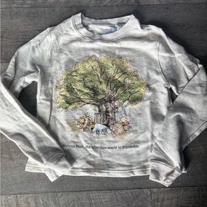 Disney Cream Long Sleeve Shirt with Winnie the Pooh and Friends